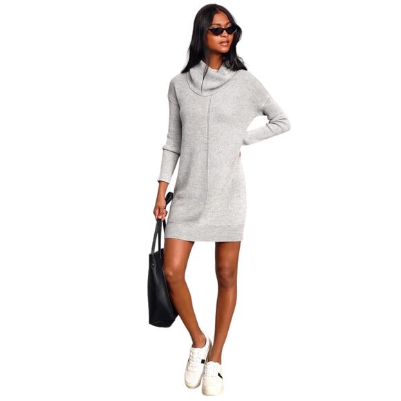 Lulu’s Tea Reader Sweater Dress - Grey - Small - Picture 10 of 15